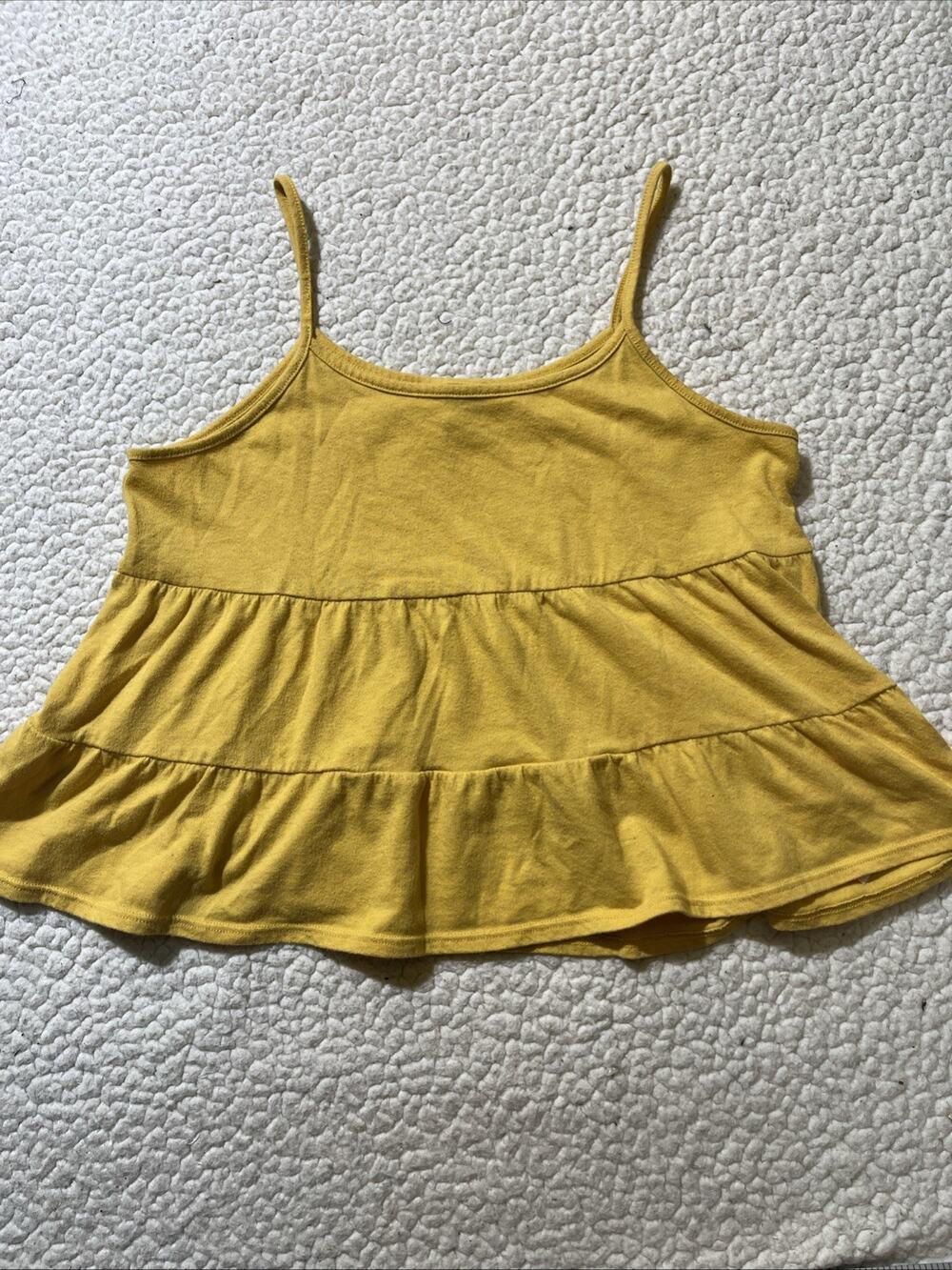 Old Navy Yellow Crop Top Sleeveless Size Large